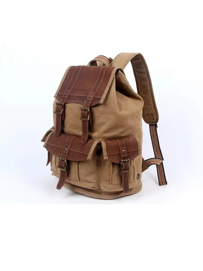 Холщовый рюкзак Turtle Ridge TSD BRAND — изображение 2 из 17, верблюжий