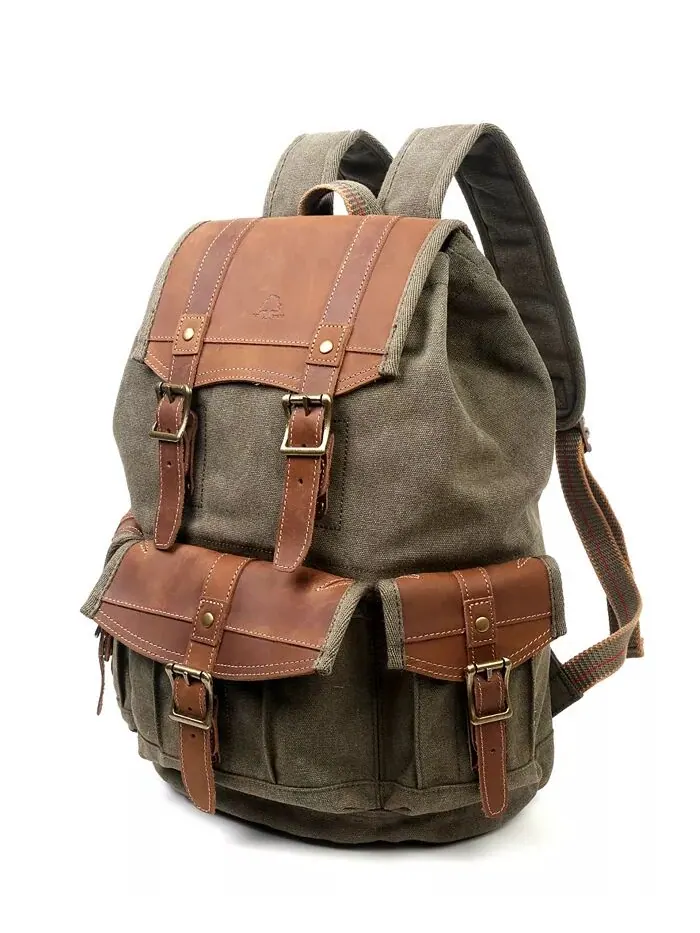 Холщовый рюкзак Turtle Ridge TSD BRAND — изображение 13 из 17, верблюжий