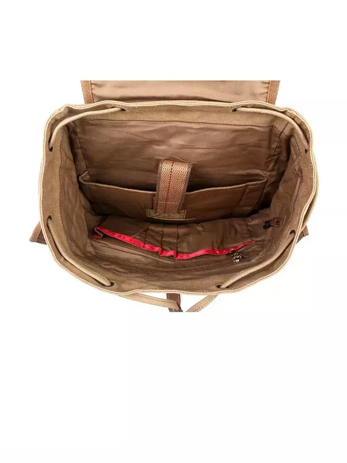 Холщовый рюкзак Turtle Ridge TSD BRAND — изображение 4 из 17, верблюжий