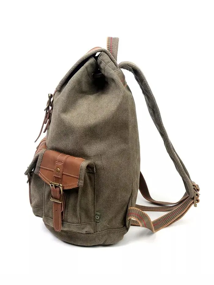 Холщовый рюкзак Turtle Ridge TSD BRAND — изображение 3 из 18, оливковый