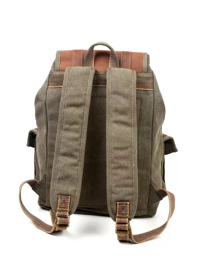 Холщовый рюкзак Turtle Ridge TSD BRAND — изображение 4 из 18, оливковый
