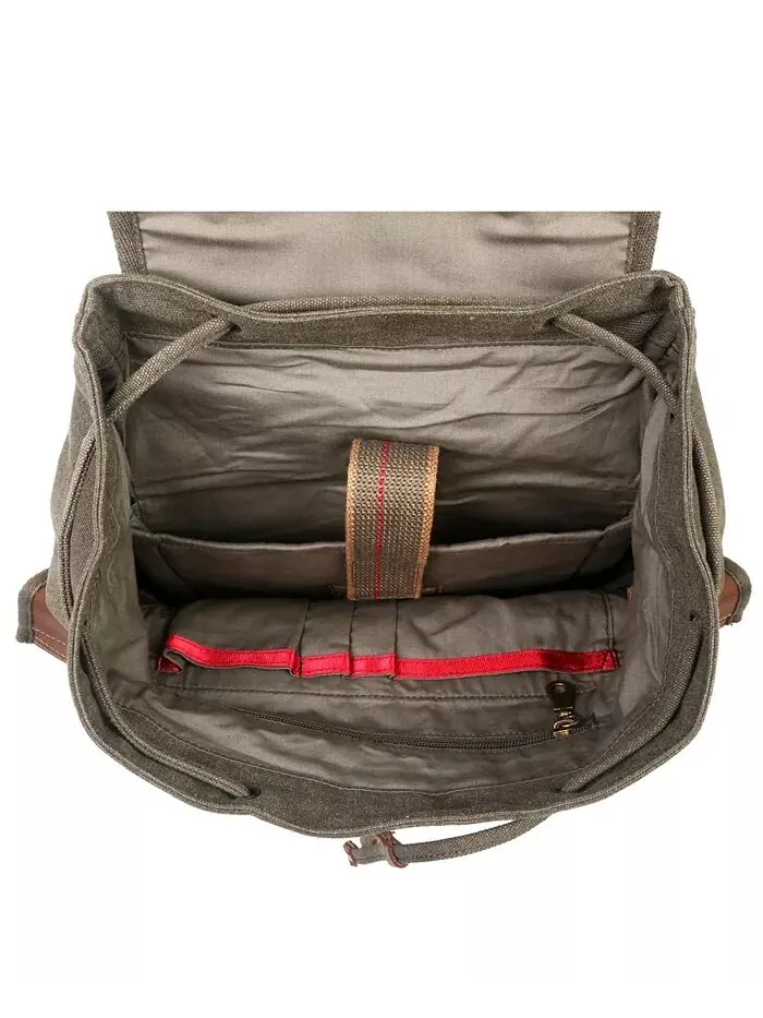 Холщовый рюкзак Turtle Ridge TSD BRAND — изображение 10 из 17, серый
