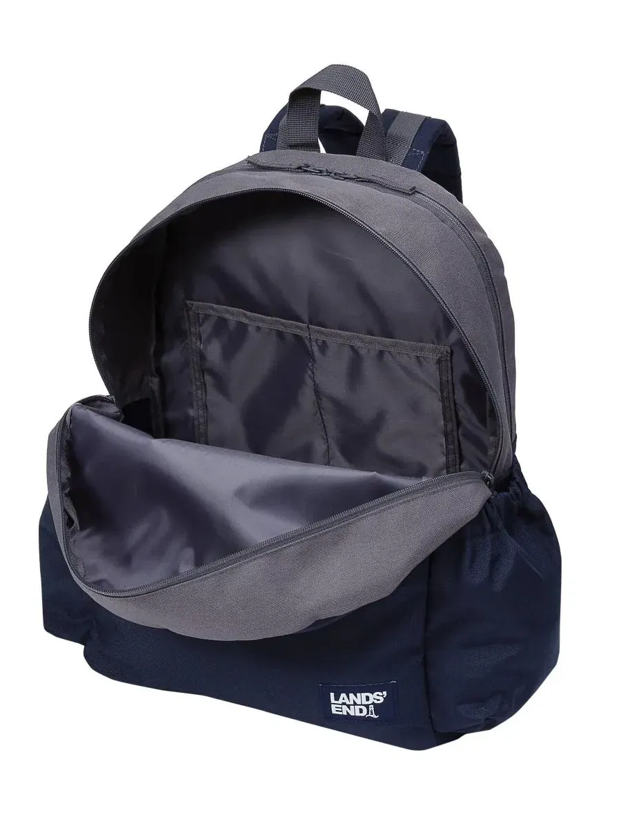Рюкзак школьный детский Techpack Medium Lands' End — изображение 3 из 4, классический темно-синий