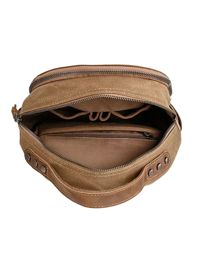 Горный Лист Утилитарный Рюкзак из Вощеного Холста Utility Bee-Wax Canvas Backpack TSD BRAND — изображение 5 из 10, верблюжий