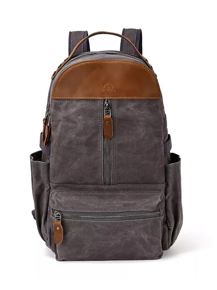 Рюкзак Mountain Leaf Utility из ткани Bee-Wax Canvas TSD BRAND — изображение 1 из 10, серый