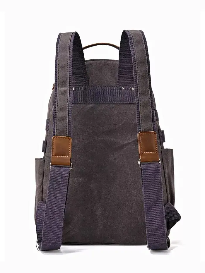 Рюкзак Mountain Leaf Utility из ткани Bee-Wax Canvas TSD BRAND — изображение 2 из 10, серый