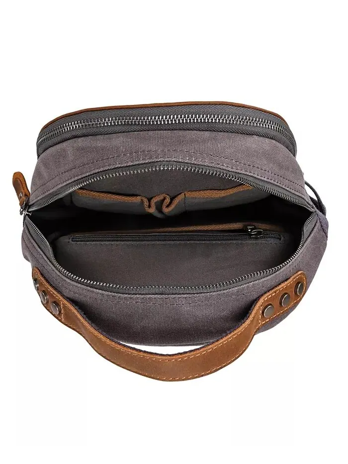Рюкзак Mountain Leaf Utility из ткани Bee-Wax Canvas TSD BRAND — изображение 5 из 10, серый