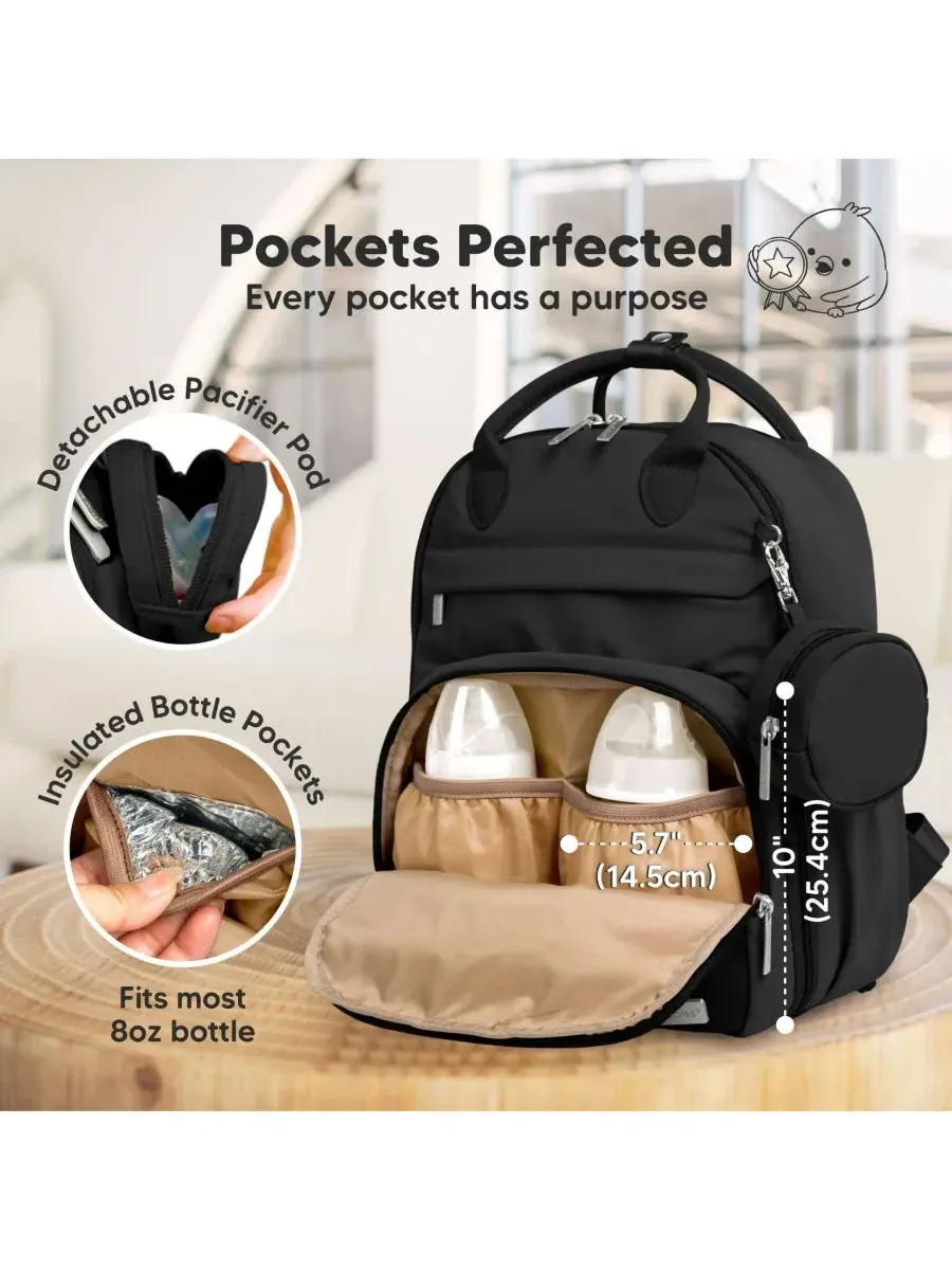 Рюкзак-сумка для подгузников Play Diaper Bag Backpack с портативным пеленальным ковриком, сумка для — изображение 4 из 9