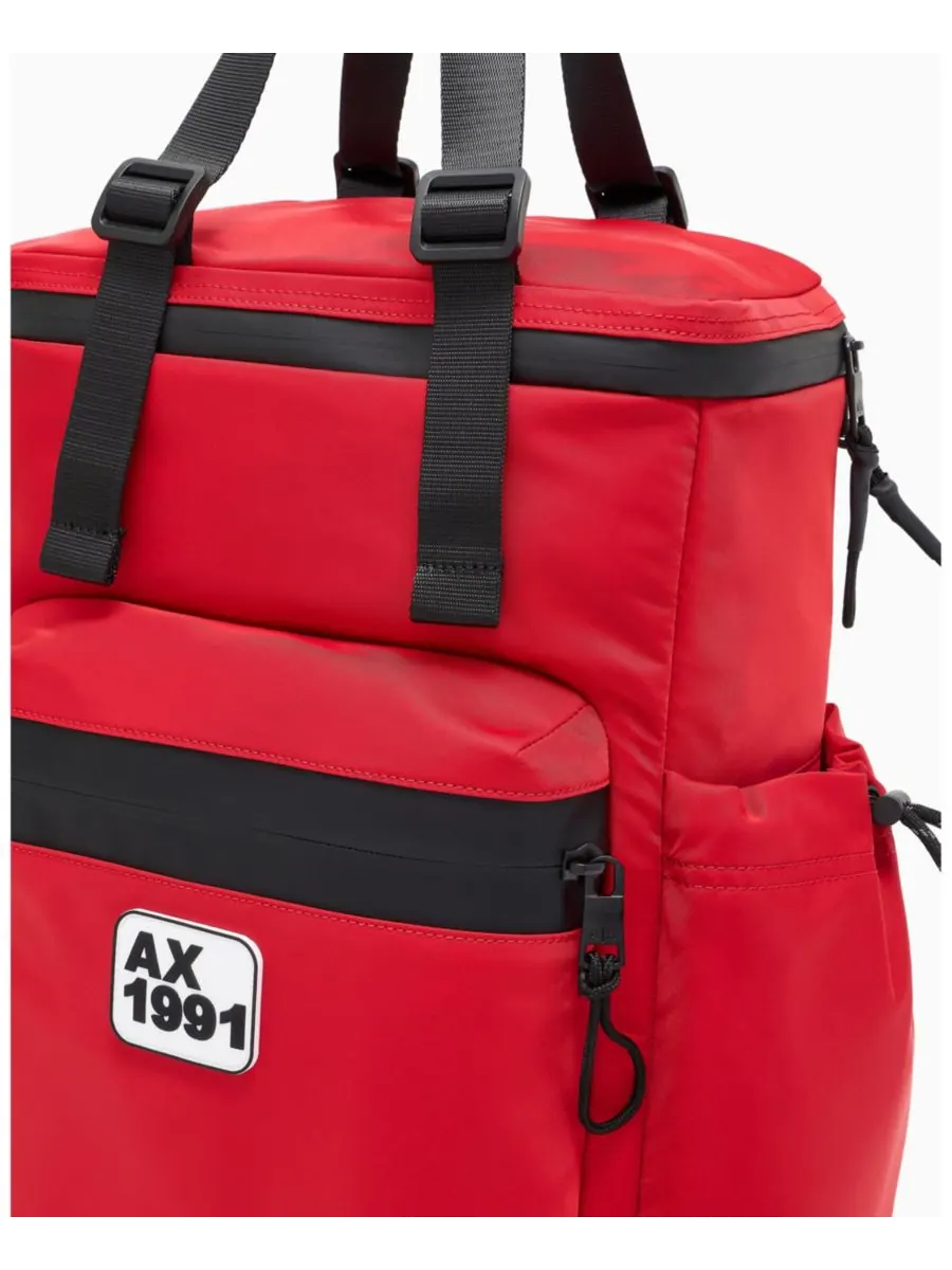 Мужской нейлоновый рюкзак с верхними ручками A|X Armani Exchange — изображение 4 из 6, красный