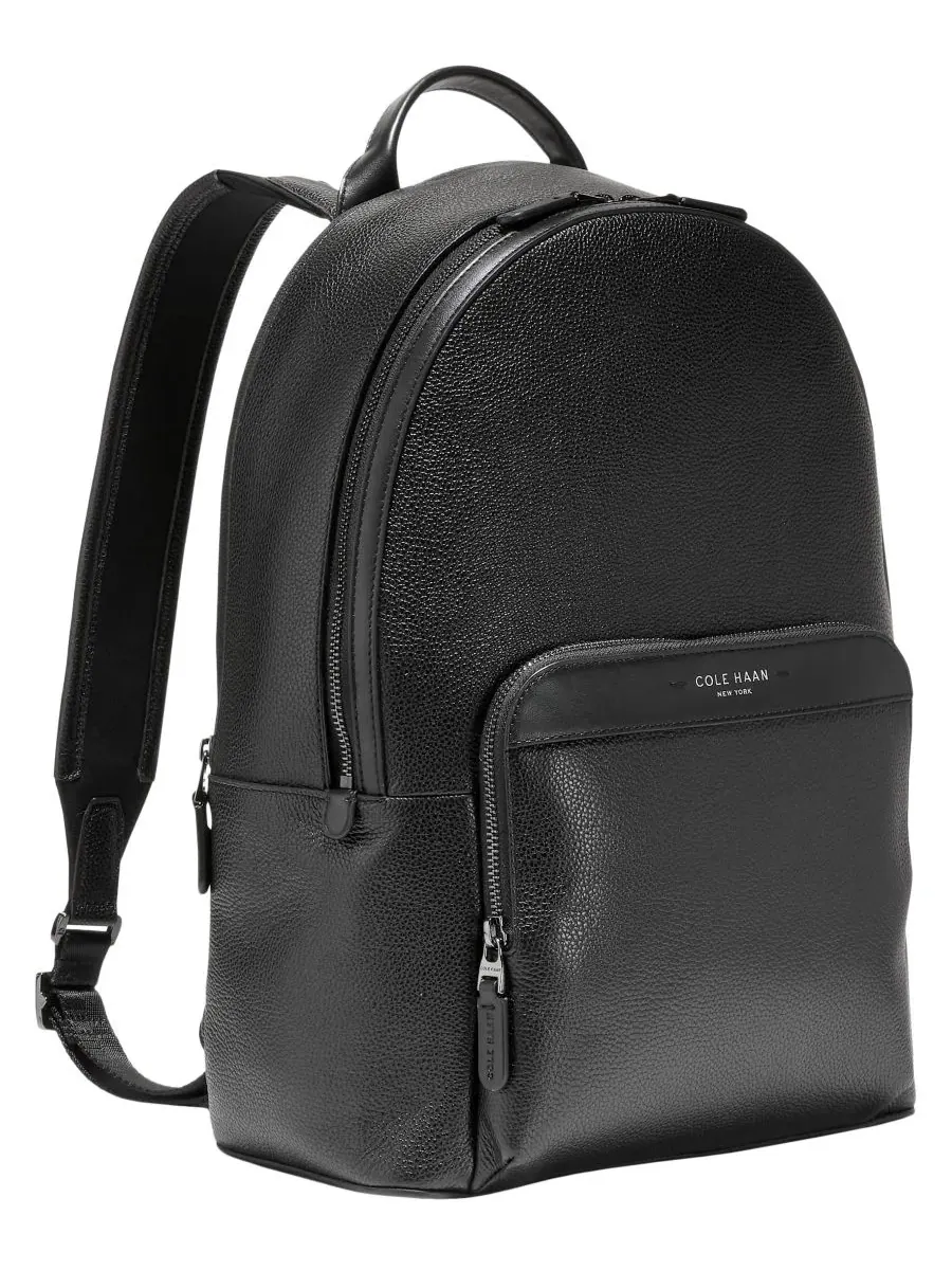Мужской кожаный рюкзак Damon Cole Haan — изображение 3 из 4, черный