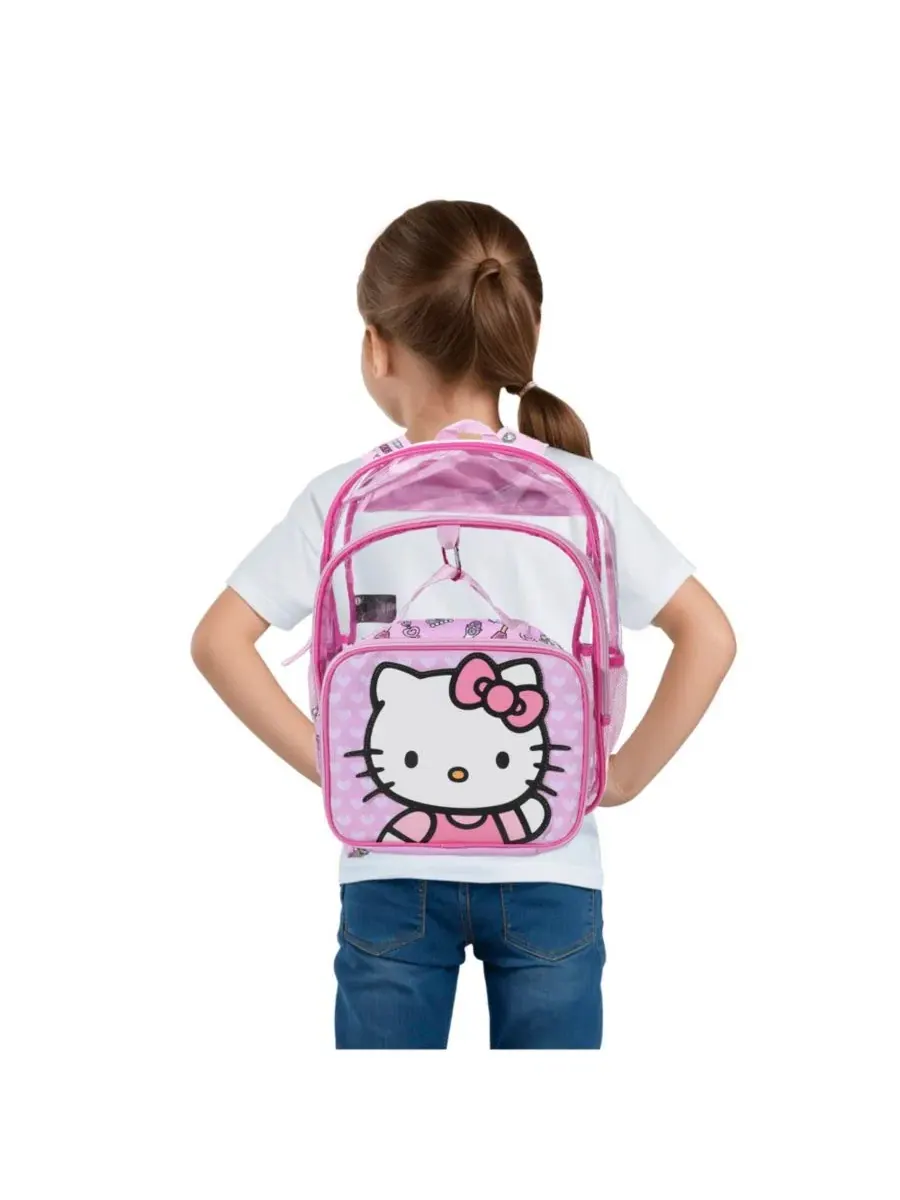 Детский рюкзак с ланч-боксом, 16 дюймов, с принтом Hello Kitty, комплект из 2 предметов Hello Kitty — изображение 7 из 7