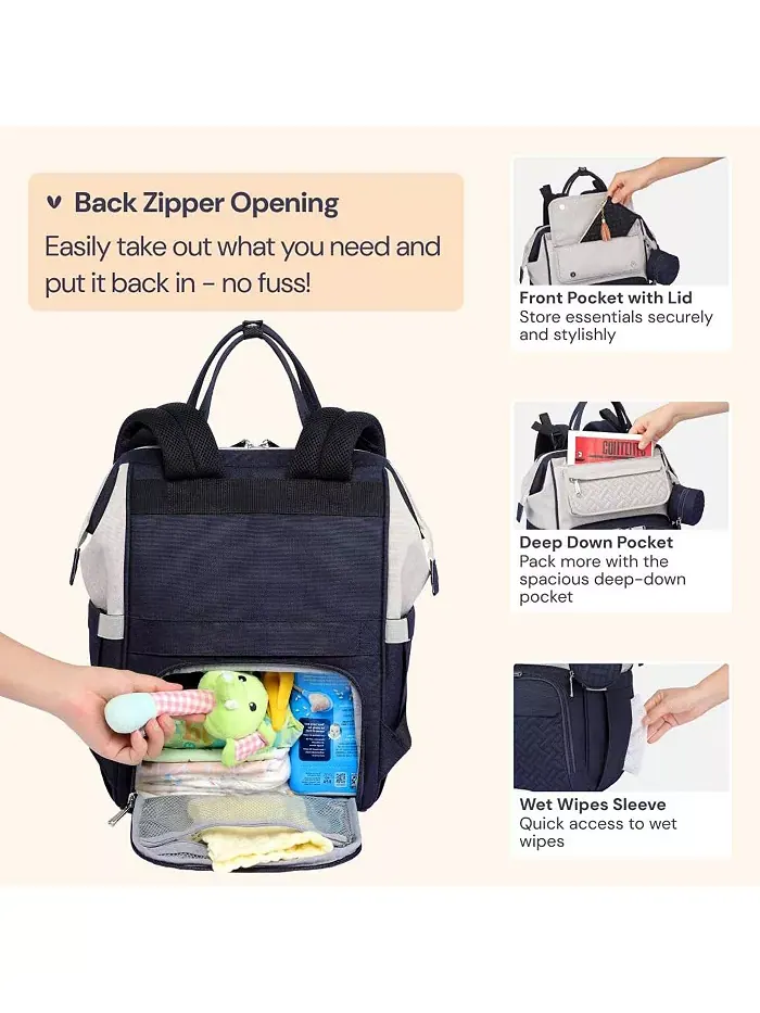 Детский рюкзак-сумка для подгузников Ultimate Bag универсальная сумка для современных родителей — изображение 4 из 8, черный