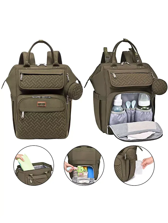 Детский рюкзак-сумка для подгузников Ultimate Bag универсальная сумка для современных родителей — изображение 1 из 7, зеленый