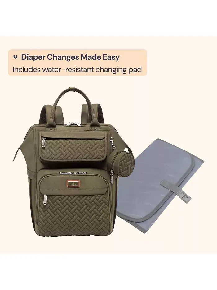 Детский рюкзак-сумка для подгузников Ultimate Bag универсальная сумка для современных родителей — изображение 6 из 7, зеленый