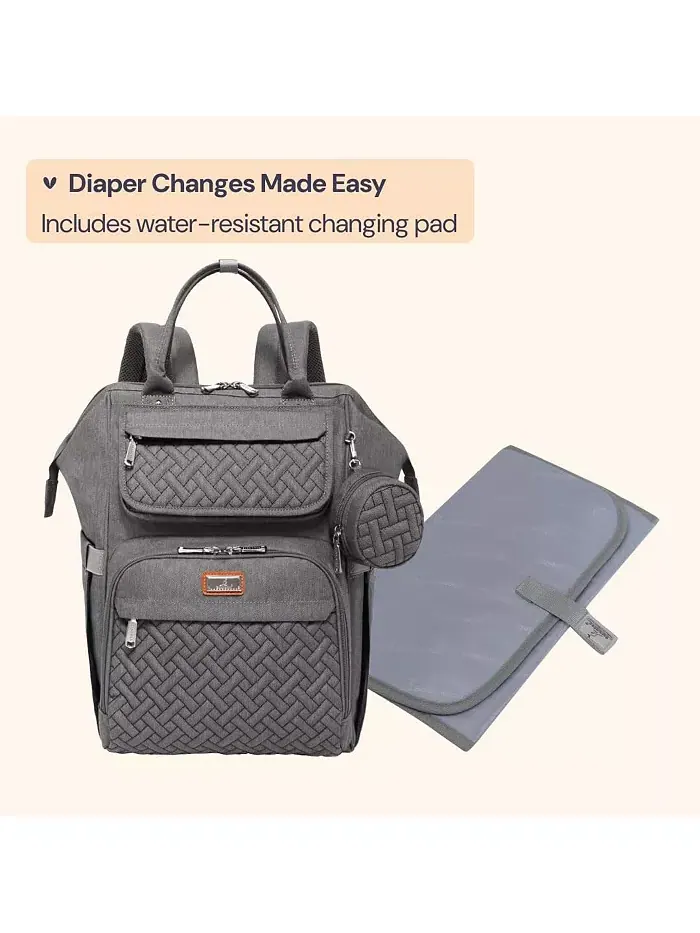 Детский рюкзак-сумка для подгузников Ultimate Bag универсальная сумка для современных родителей — изображение 6 из 7, серый