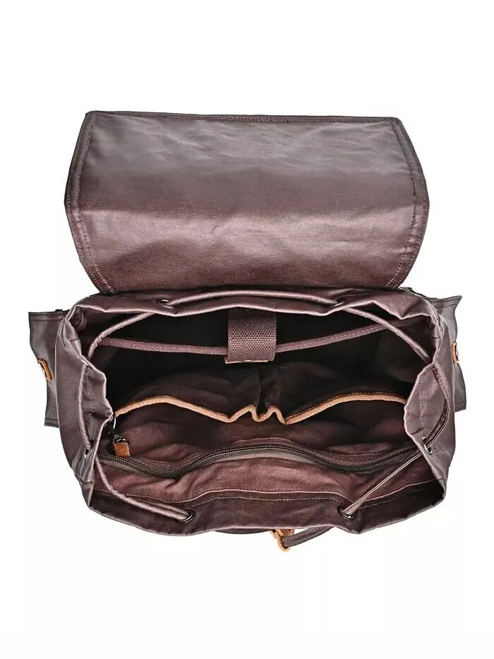 Холщовый рюкзак Urban Light Traveller TSD BRAND — изображение 2 из 11, коричневый