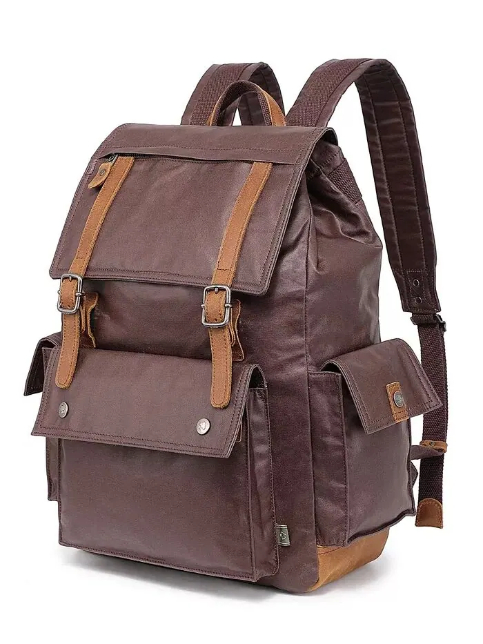 Холщовый рюкзак Urban Light Traveller TSD BRAND — изображение 6 из 11, коричневый