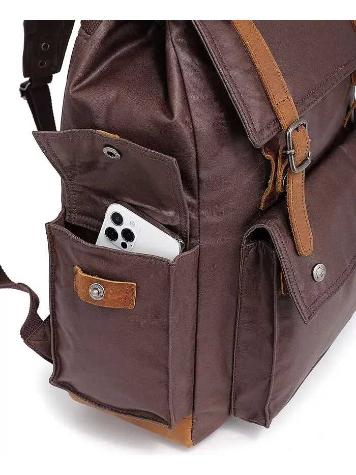 Холщовый рюкзак Urban Light Traveller TSD BRAND — изображение 10 из 11, коричневый