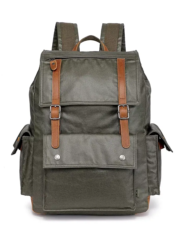 Городской рюкзак Urban Light Traveller из холста TSD BRAND — изображение 1 из 12, зеленый