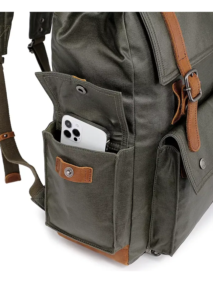Городской рюкзак Urban Light Traveller из холста TSD BRAND — изображение 11 из 12, зеленый
