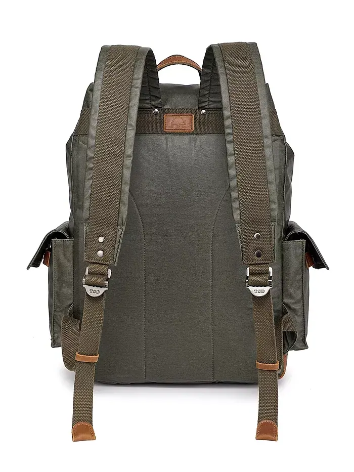 Городской рюкзак Urban Light Traveller из холста TSD BRAND — изображение 5 из 12, зеленый
