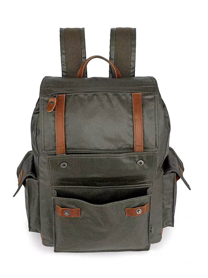 Городской рюкзак Urban Light Traveller из холста TSD BRAND — изображение 10 из 12, зеленый