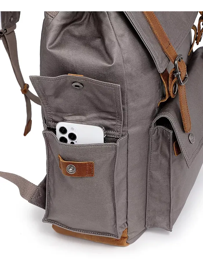 Городской рюкзак Urban Light Traveller из холста TSD BRAND — изображение 11 из 12, серый