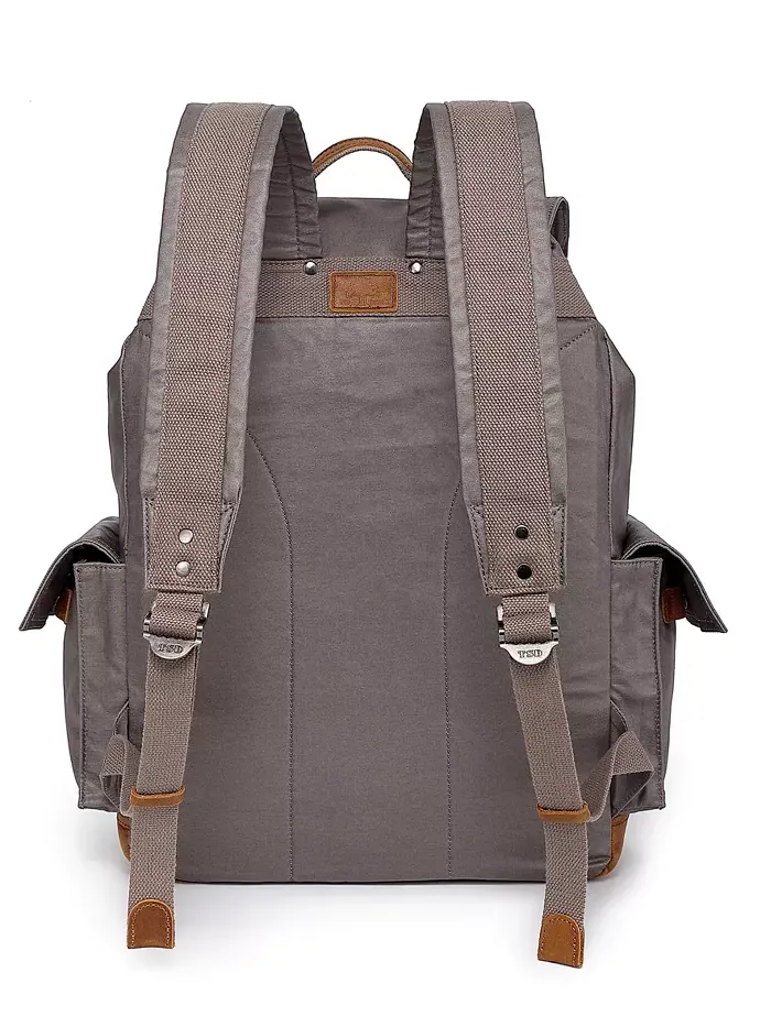 Городской рюкзак Urban Light Traveller из холста TSD BRAND — изображение 5 из 12, серый