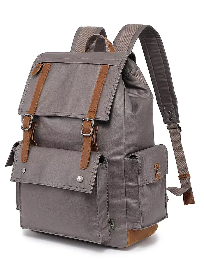 Городской рюкзак Urban Light Traveller из холста TSD BRAND — изображение 7 из 12, серый