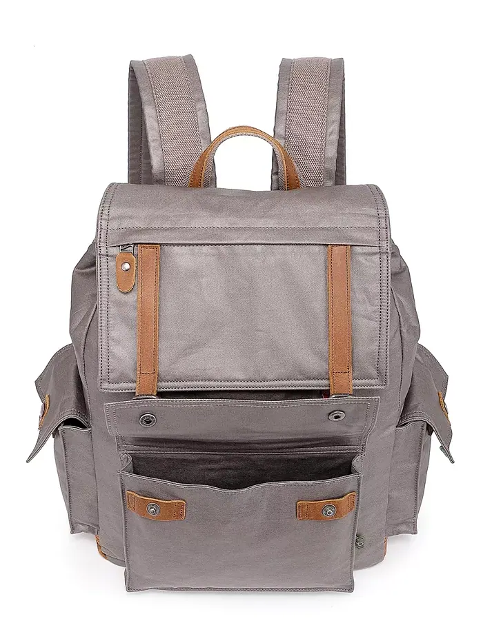 Городской рюкзак Urban Light Traveller из холста TSD BRAND — изображение 10 из 12, серый