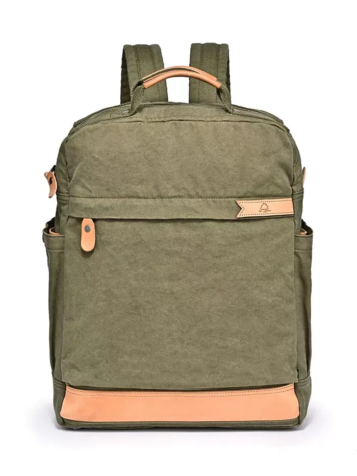 Рюкзак Tilia из холста TSD BRAND — изображение 1 из 12, зеленый