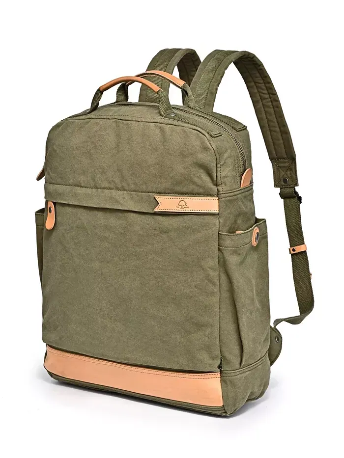 Рюкзак Tilia из холста TSD BRAND — изображение 11 из 12, зеленый