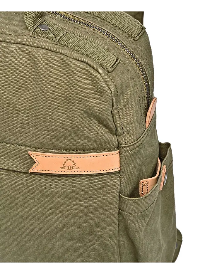 Рюкзак Tilia из холста TSD BRAND — изображение 9 из 12, зеленый