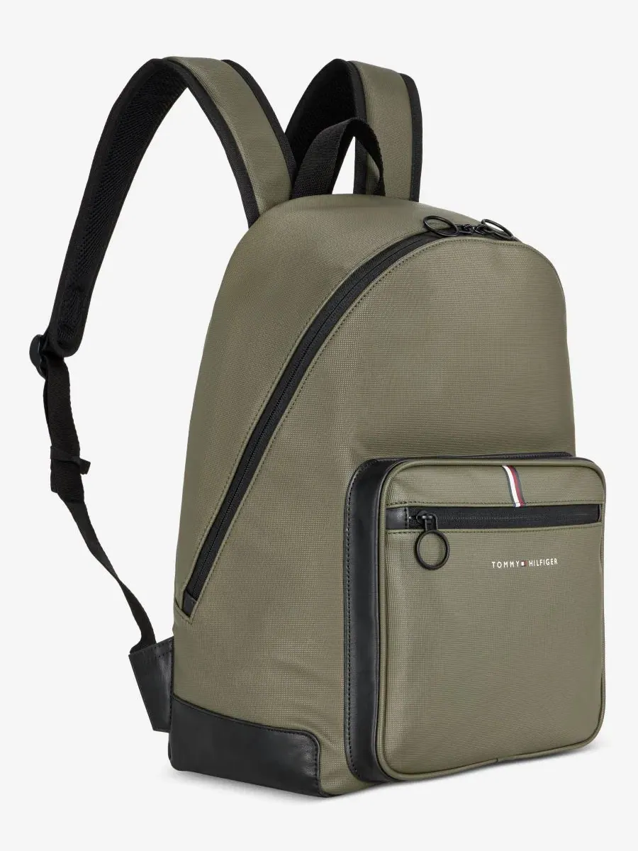 Рюкзак мужской Tommy Hilfiger Essential Pique II нейлон — изображение 2 из 5, платиновый оливковый