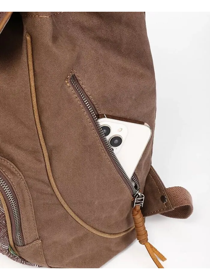 Холщовый рюкзак Oak Hill TSD BRAND — изображение 12 из 12, коричневый