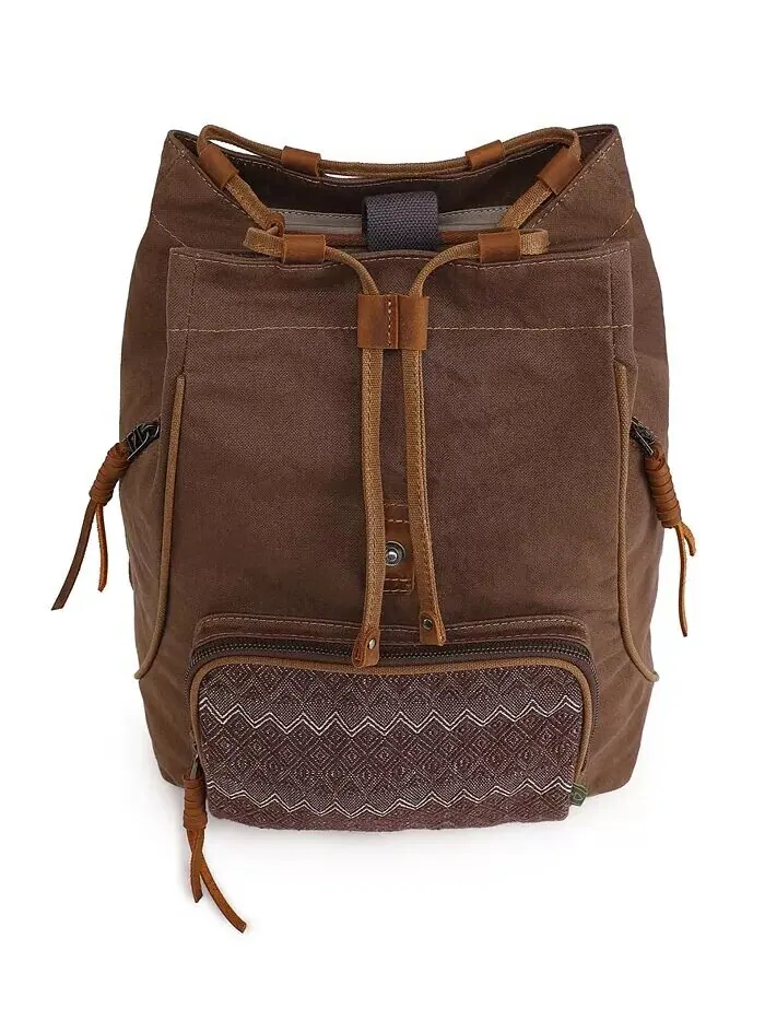 Холщовый рюкзак Oak Hill TSD BRAND — изображение 9 из 12, коричневый