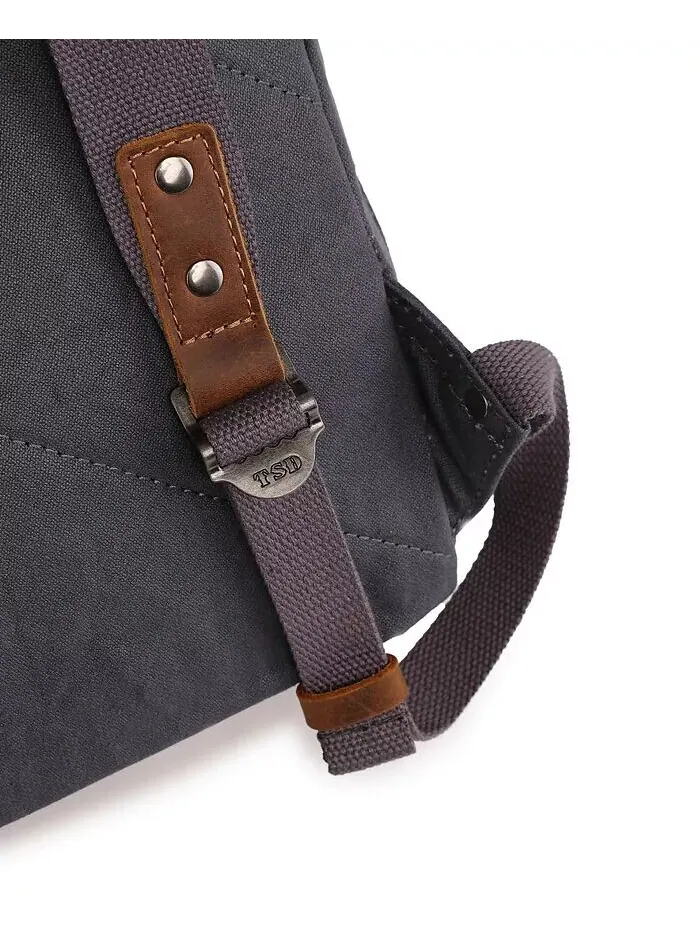Холщовый рюкзак Oak Hill TSD BRAND — изображение 7 из 12, серый