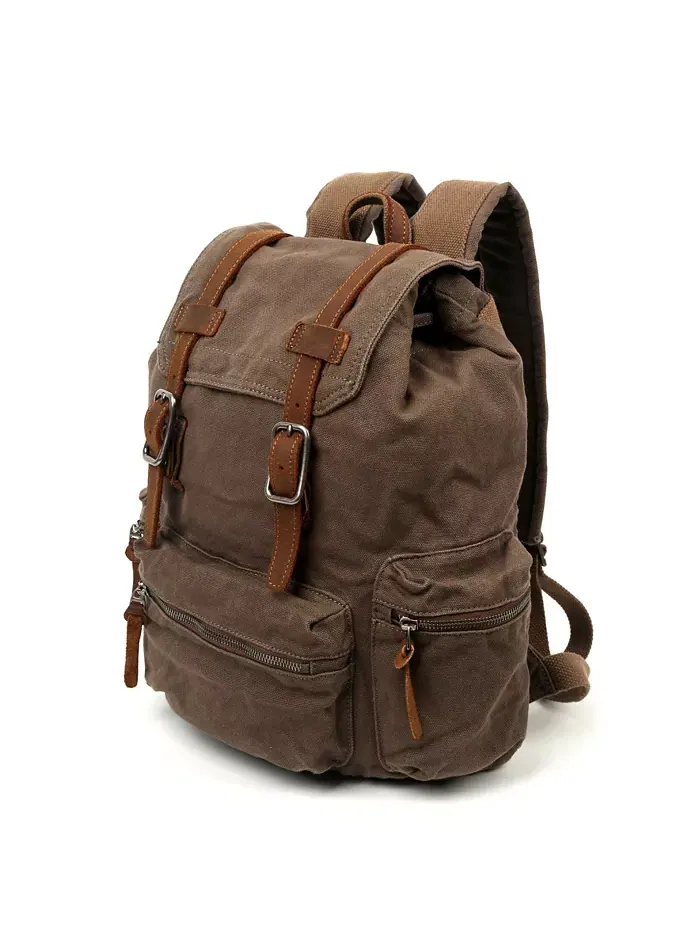 Рюкзак Silent Trail из хлопка TSD BRAND — изображение 8 из 18, серый