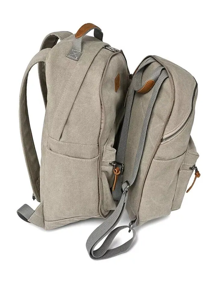 Двойной холщовый рюкзак Trail and Tree TSD BRAND — изображение 2 из 9, оливковый