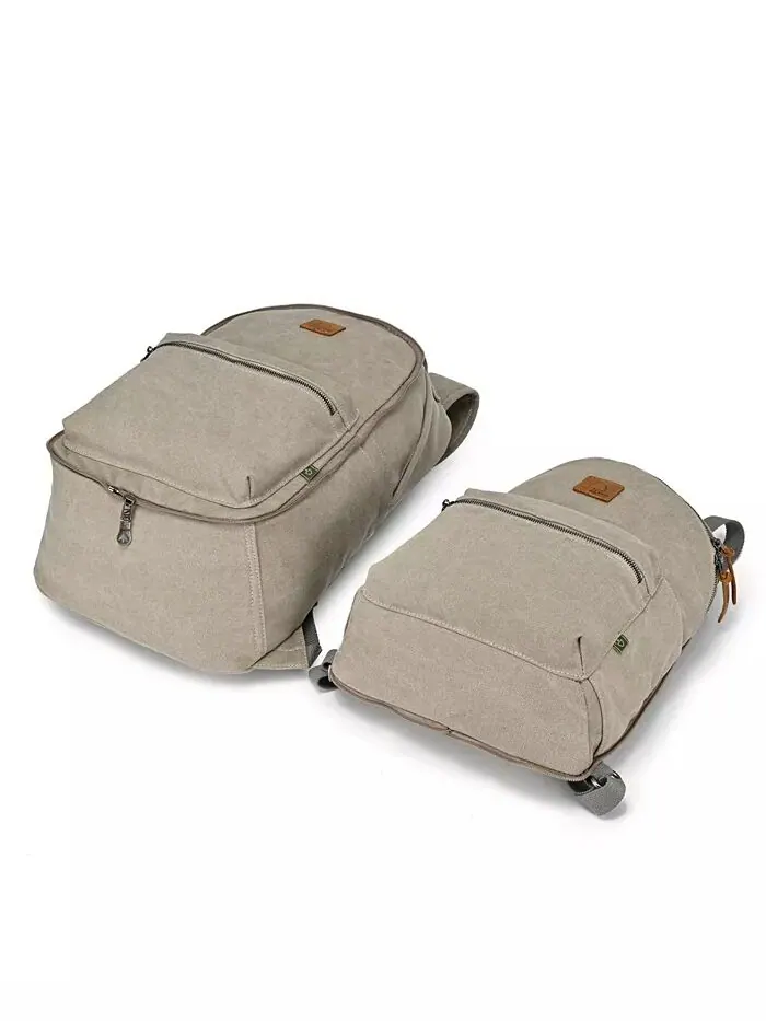 Двойной холщовый рюкзак Trail and Tree TSD BRAND — изображение 5 из 9, оливковый