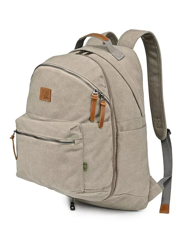 Двойной холщовый рюкзак Trail and Tree TSD BRAND — изображение 7 из 9, оливковый