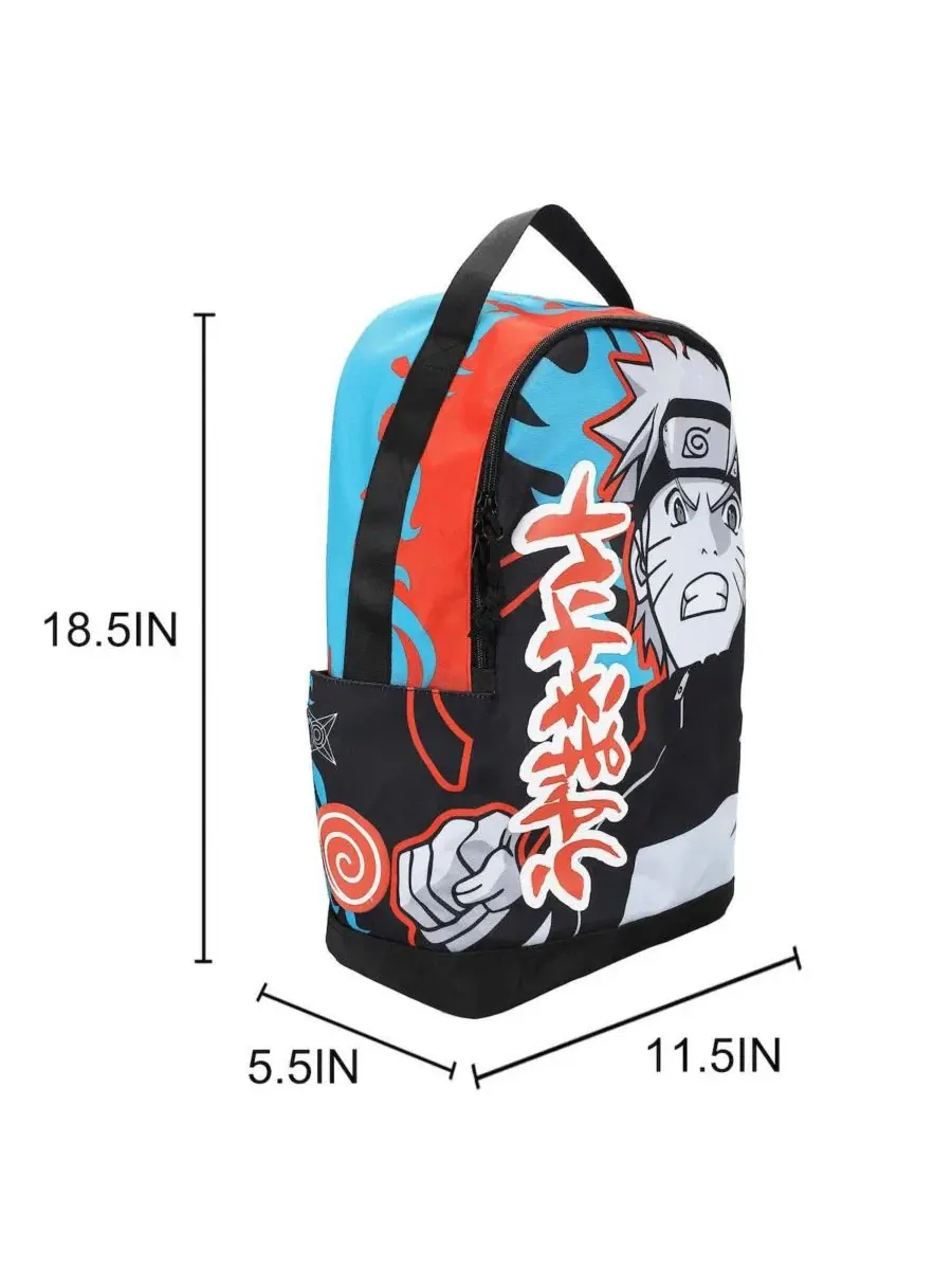 Рюкзак с принтом Naruto Shippuden Naruto — изображение 3 из 8, черный белый