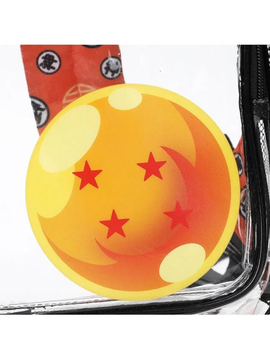 Детский рюкзак из прозрачного ПВХ с принтом Dragon Ball Z, 42 см — изображение 6 из 7, оранжевый