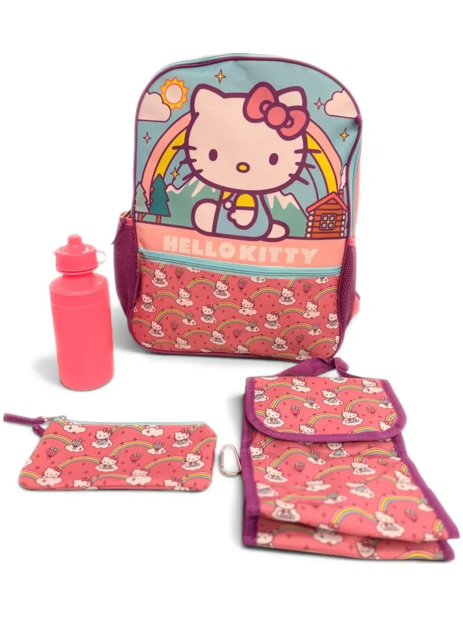 Рюкзак с ланч-боксом Hello Kitty, 4 предмета Accessory Innovations — розовый