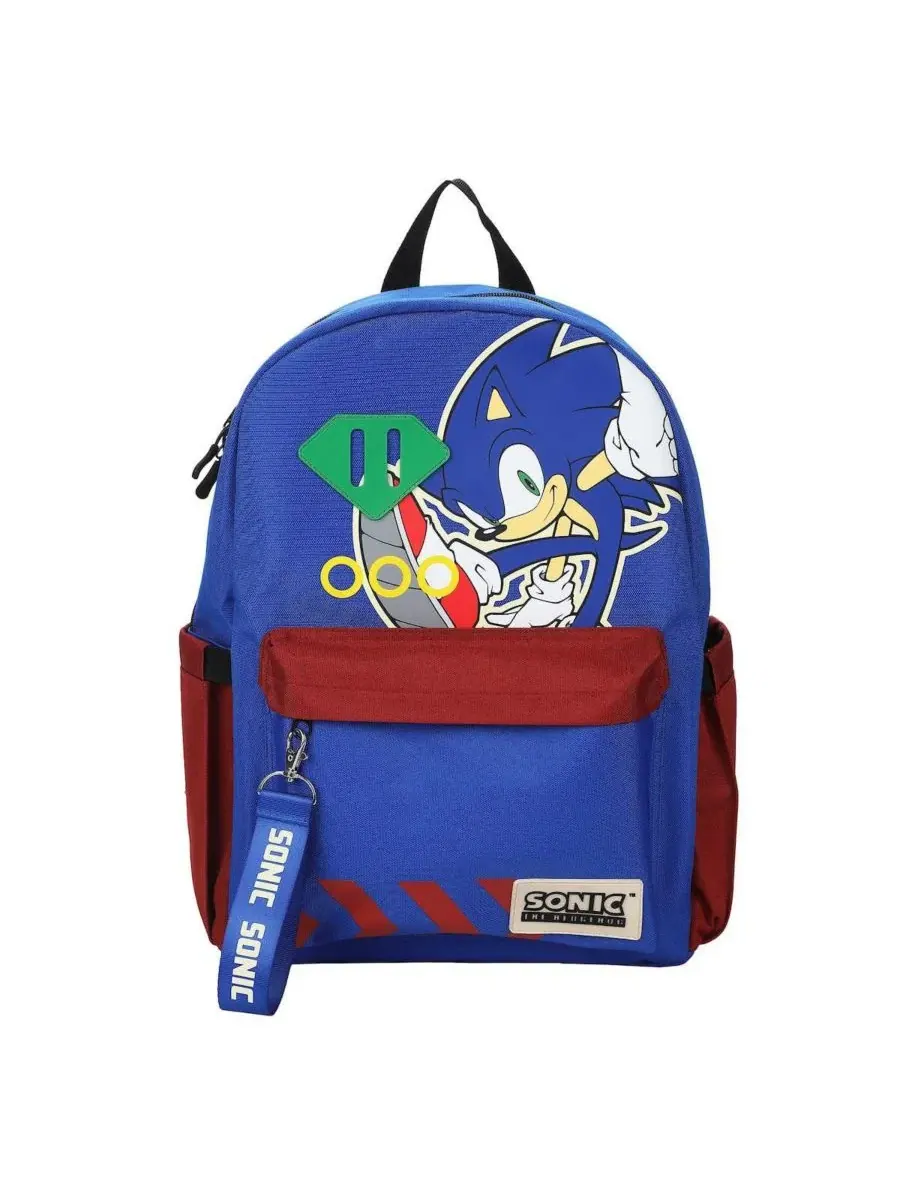 Рюкзак с принтом Sonic the Hedgehog, 42 см, Sonic Character Art Sonic The Hedgehog — изображение 1 из 7, синий темный красный