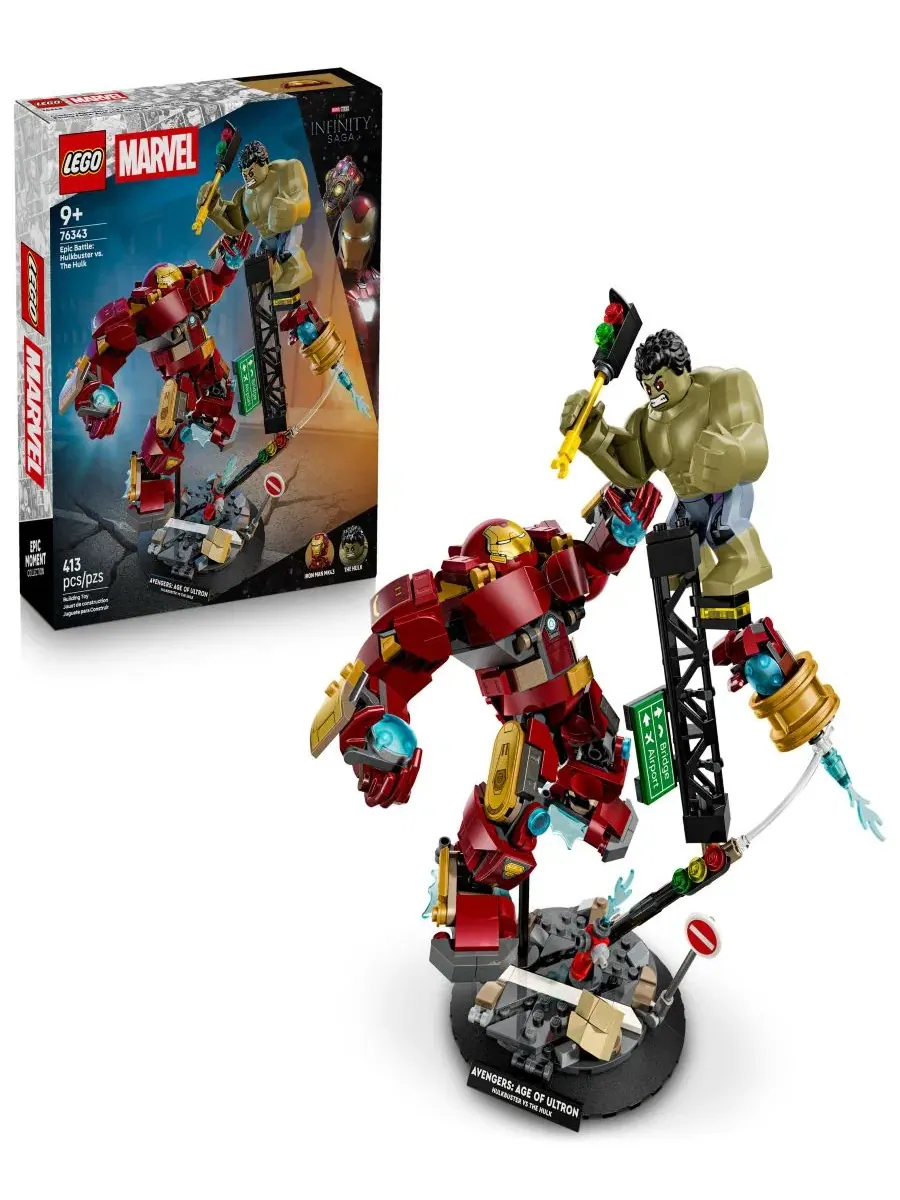 Набор для сборки Marvel Epic Battle: Hulkbuster vs. The Hulk, 413 деталей Lego — мульти