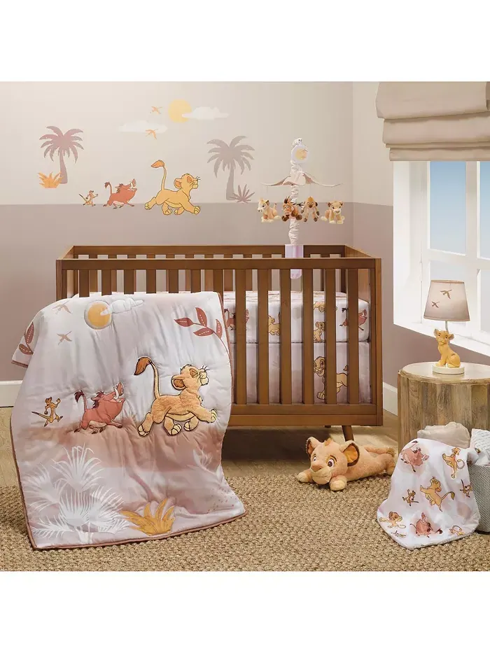 Детское одеяло Disney Baby Lion King Safari мягкое белое флисовое Lambs & Ivy — изображение 8 из 8, белый