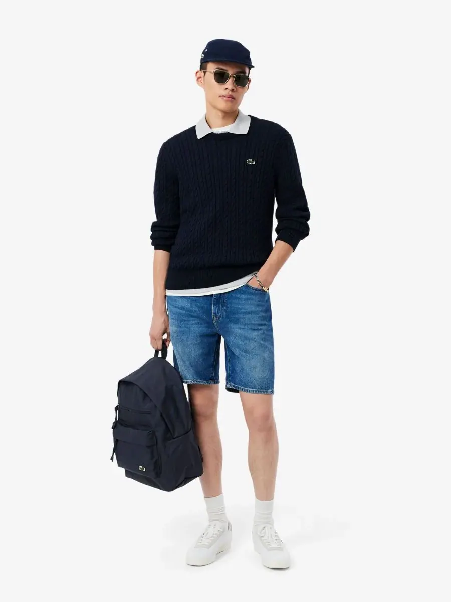 Рюкзак Lacoste Neocroc унисекс, с логотипом — изображение 5 из 7, темно-синий