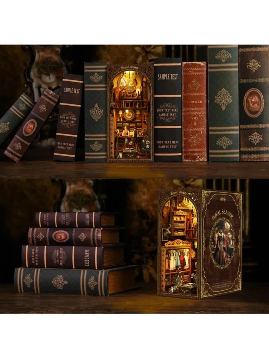Набор для самостоятельного изготовления книжного уголка, миниатюрный домик, кукольный домик, декор — изображение 3 из 3