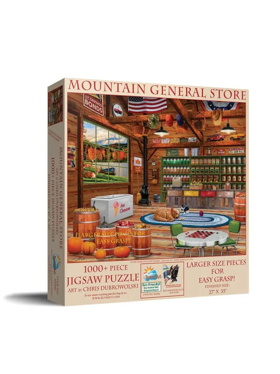 Пазл Mountain General Store из 1000 деталей для взрослых, крупные элементы Sunsout — мульти